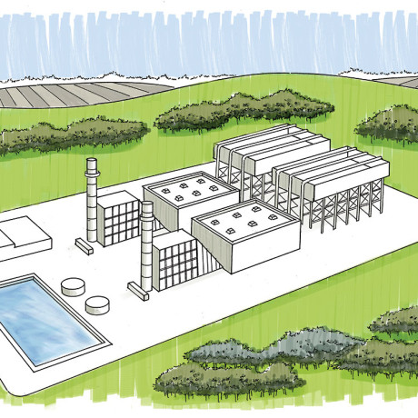 Natural Gas Power Plant Artist Rendering - Chestnut Run Energy